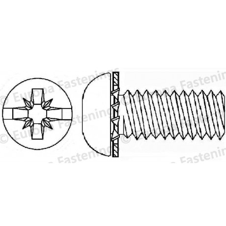 Sems Screw Button (Din 7380) Pozi/Slot Combi c/w Internal Shakeproof Washer