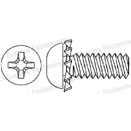 Sems Screw Button (Din 7380) Phillips c/w External Shakeproof Washer