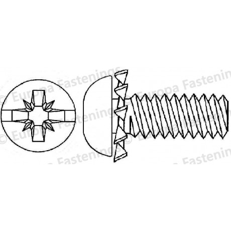 Sems Screw Button (Din 7380) Pozi/Slot Combi c/w External Shakeproof Washer