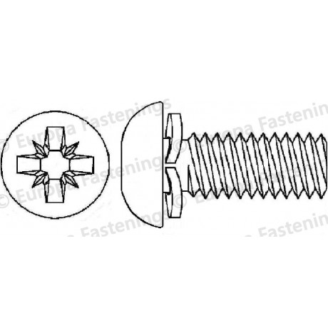 Sems Screw Button (Din 7380) Pozi c/w Spring Ring (Din 6905) Washer