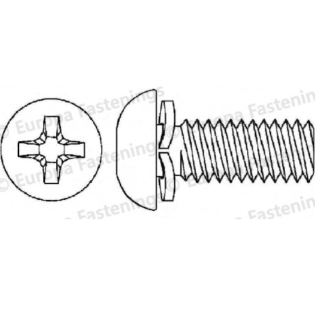 Sems Screw Button (Din 7380) Phillips c/w Spring Ring (Din 6905) Washer