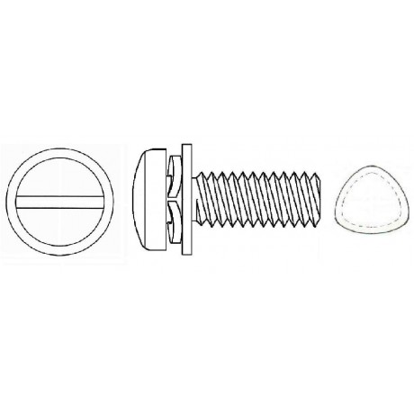 Sems Screw Pan Trilobular (Din 7500-Form C) Slotted c/w Spring (Din 6905) & Plain (Din 6902A)